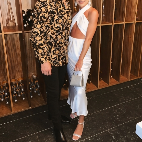 Hello Molly • Nobody's Love Maxi Dress White Satin Dress - Picture 6 of 6